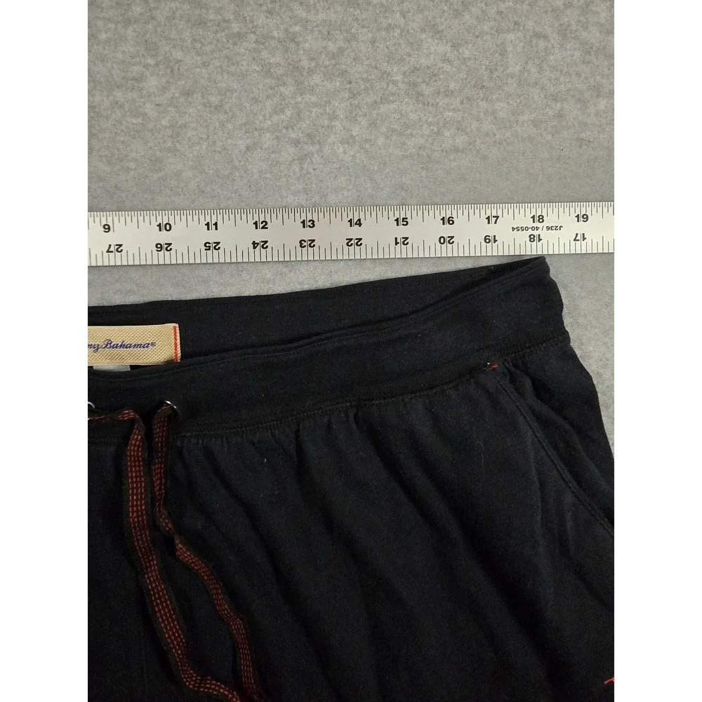Tommy Bahama Mens XL Black Lounge Pajama Pants Drawstring Marlin Logo Sleepwear